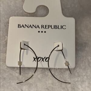 Banana Republic Chic Silver Hoop Earrings